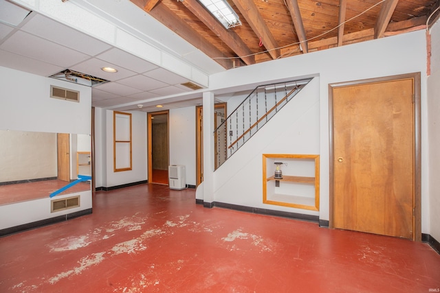 927 S Lombard Ave, Evansville, IN 47714 - finished below grade area with baseboards, stairway, and recessed lighting