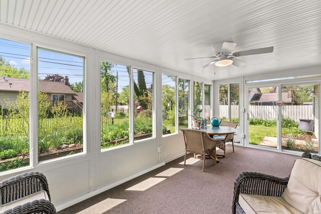 625 Cumberland Ave, West Lafayette, IN 47906 - sunroom with ceiling fan and healthy amount of natural light