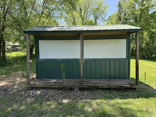 view of shed