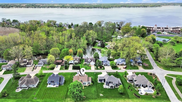 7828 E Cherokee Rd, Syracuse, IN 46567 - aerial view of property and surrounding area featuring nearby suburban area and a nearby body of water