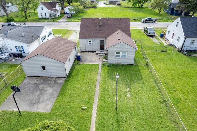 aerial perspective of suburban area