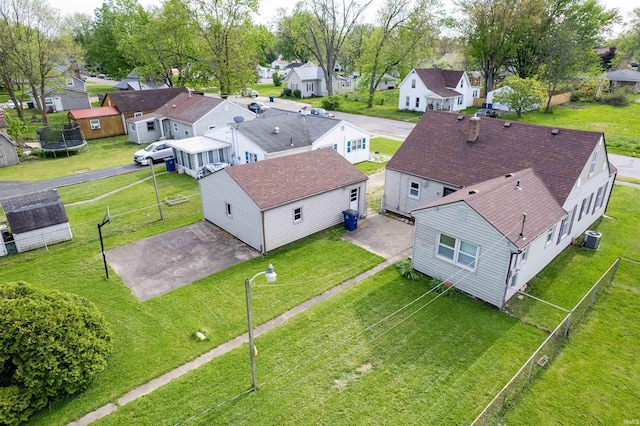 aerial view of residential area