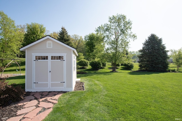 view of shed
