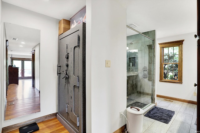 5571 Poff Rd, Martinsville, IN 46151 - full bathroom with healthy amount of natural light, a shower stall, and baseboards