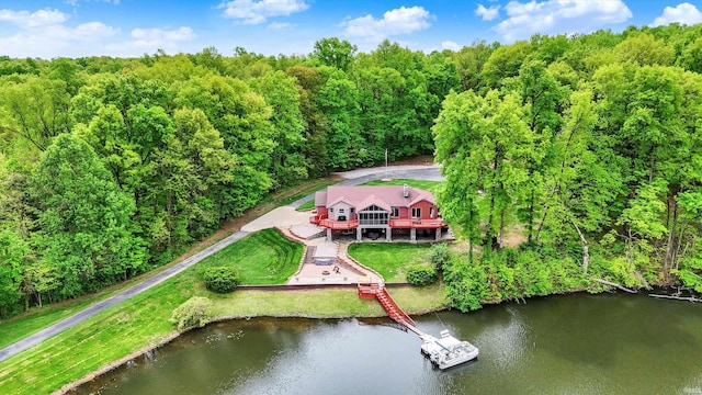 5571 Poff Rd, Martinsville, IN 46151 - view of subject property featuring a forest and a nearby body of water