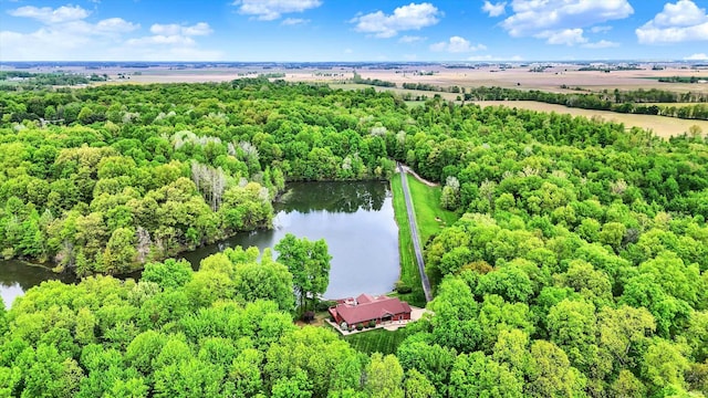 5571 Poff Rd, Martinsville, IN 46151 - drone / aerial view of a nearby body of water and a forest