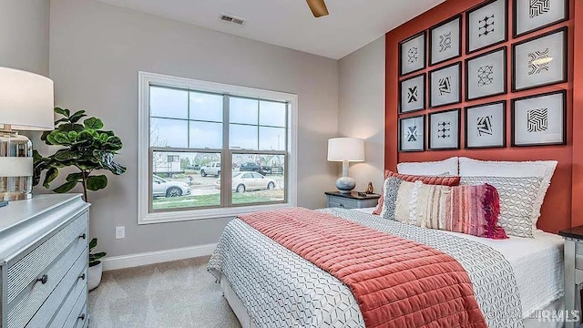 571 Tamarind Dr, West Lafayette, IN 47906 - carpeted bedroom with baseboards and a ceiling fan