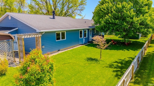1918 Mckibben St, Wabash, IN 46992 - back of property featuring a shingled roof and a pergola