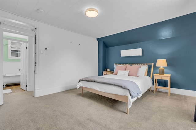 bedroom featuring carpet flooring and baseboards