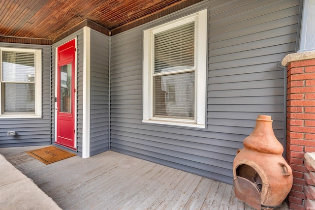 view of doorway to property