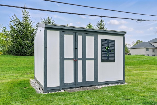 view of shed
