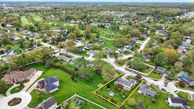 view of property location with property boundaries highlighted and nearby suburban area