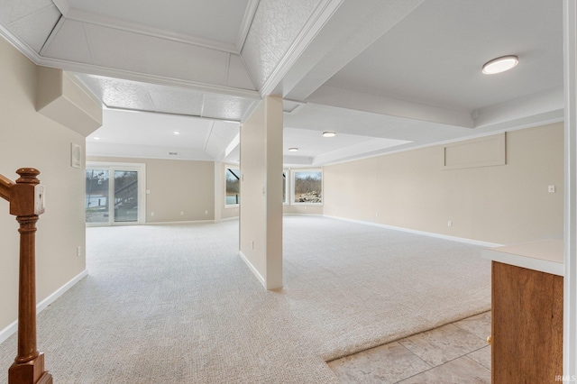5006 Vandolah Rd, Leo, IN 46765 - basement with light carpet, healthy amount of natural light, and baseboards