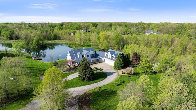 5006 Vandolah Rd, Leo, IN 46765 - aerial view of property and surrounding area with a nearby body of water and a forest