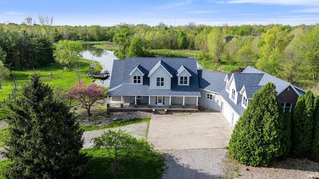 5006 Vandolah Rd, Leo, IN 46765 - view from above of property with a nearby body of water and a heavily wooded area