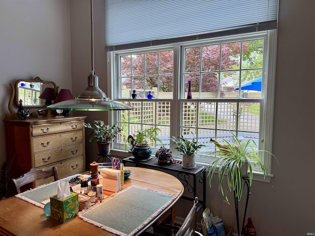 view of dining space