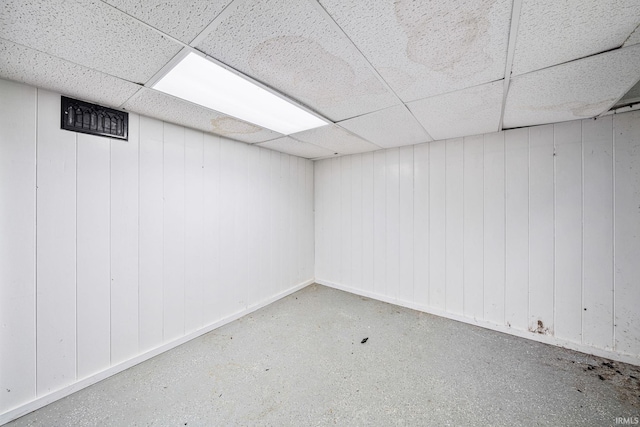1602 Cedar St, South Bend, IN 46617 - finished below grade area featuring a paneled ceiling
