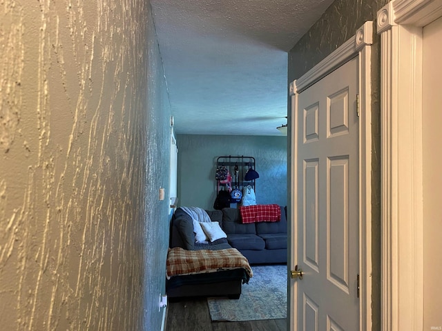 2800 E Bernice Dr, Bloomington, IN 47401 - corridor with wood finished floors and a textured ceiling