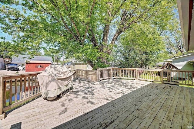 4184 Walker Ln, Unionville, IN 47468 - view of wooden terrace