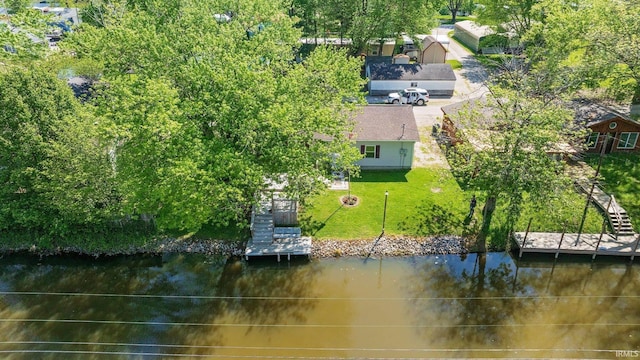 4184 Walker Ln, Unionville, IN 47468 - view from above of property featuring a large body of water