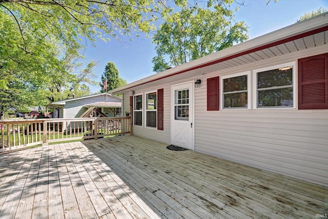 4184 Walker Ln, Unionville, IN 47468 - view of wooden terrace