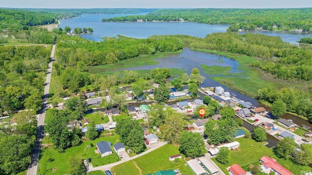4184 Walker Ln, Unionville, IN 47468 - drone / aerial view of a forest and a nearby body of water