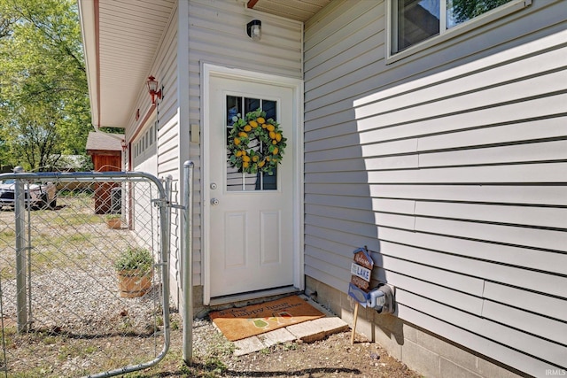 4184 Walker Ln, Unionville, IN 47468 - doorway to property with fence and a gate