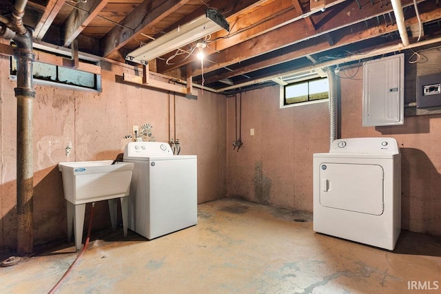 221 S Ironwood Dr, South Bend, IN 46615 - below grade area with independent washer and dryer and electric panel