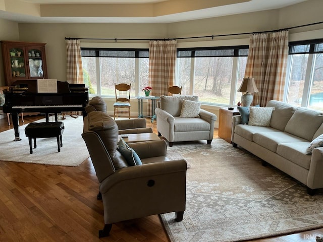 6425 E Wellston Dr, Bloomington, IN 47408 - living area featuring wood finished floors
