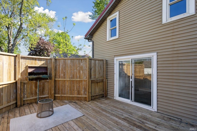 wooden deck with fence