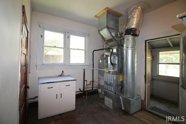 128 E Washington St, Williamsport, IN 47993 - utility room featuring gas water heater and heating unit