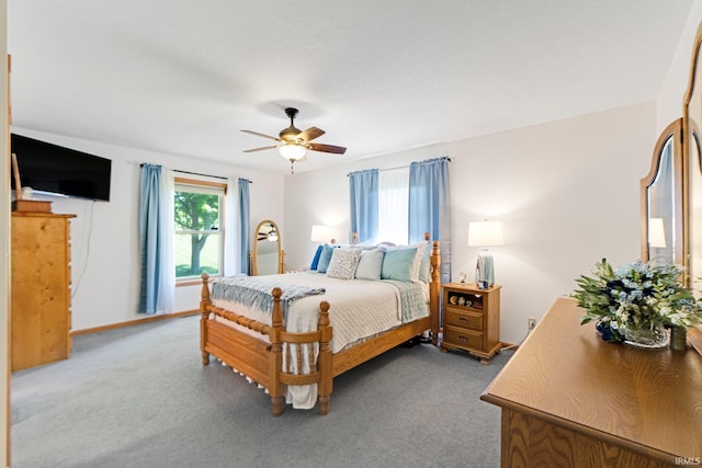 706 Taylor Ln, Albion, IN 46701 - carpeted bedroom featuring a ceiling fan and baseboards