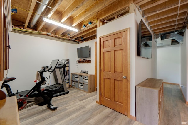 706 Taylor Ln, Albion, IN 46701 - exercise area featuring light wood-style flooring