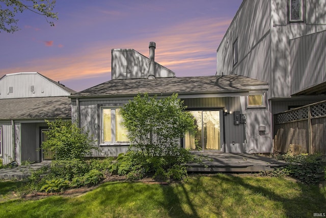 53455 Stoneridge St Unit C, South Bend, IN 46637 - rear view of property with roof with shingles and a deck