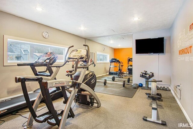 53455 Stoneridge St Unit C, South Bend, IN 46637 - workout area featuring recessed lighting and baseboards