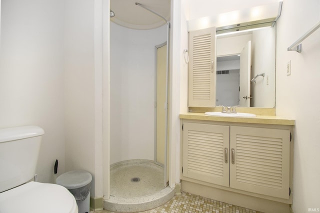 53455 Stoneridge St Unit C, South Bend, IN 46637 - full bath featuring a shower stall, tile patterned floors, toilet, and vanity