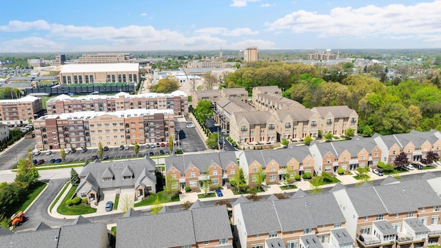 aerial perspective of suburban area
