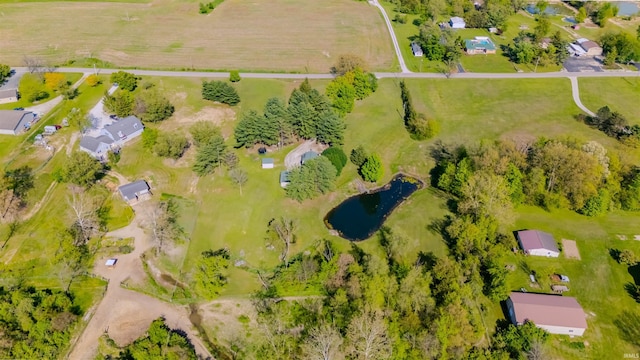 aerial view of a nearby body of water