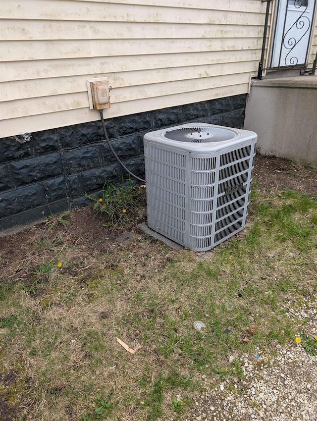 exterior view of central AC unit