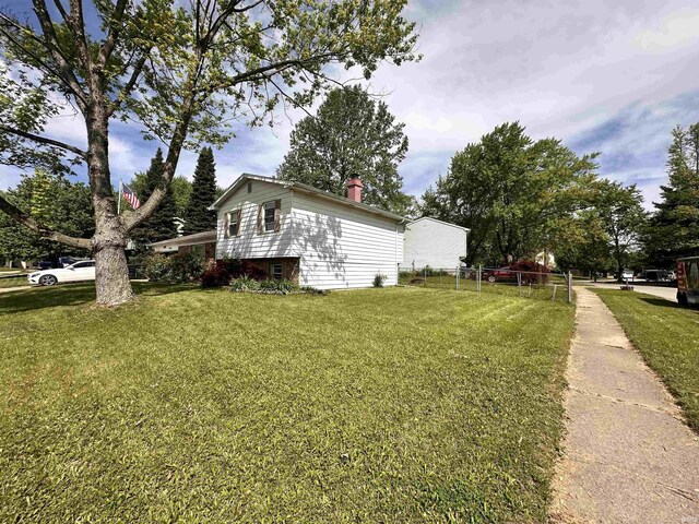 2796 Alexandria Ct, Lafayette, IN 47909 - view of home's exterior featuring a chimney