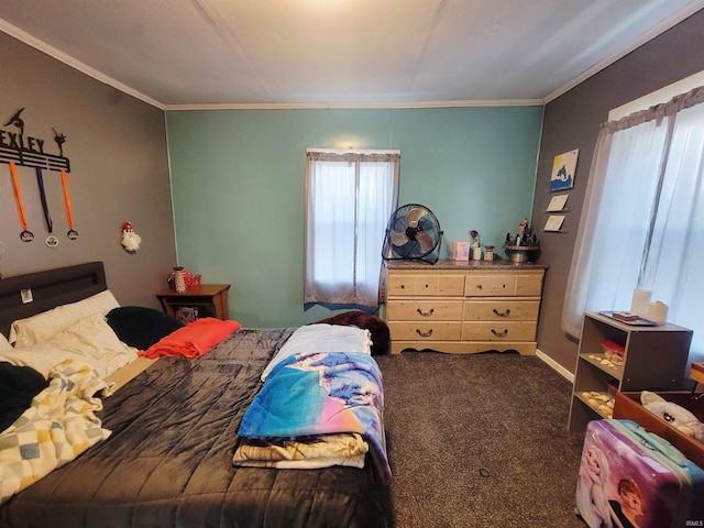 109 N Martin St, Ligonier, IN 46767 - carpeted bedroom with ornamental molding