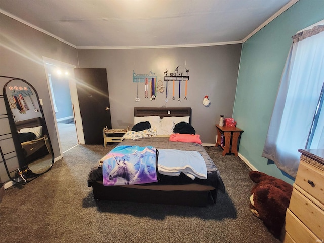 109 N Martin St, Ligonier, IN 46767 - bedroom with carpet and crown molding