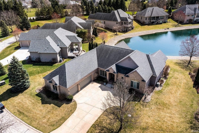 51025 Bellcrest Cir, Granger, IN 46530 - aerial perspective of suburban area featuring a nearby body of water
