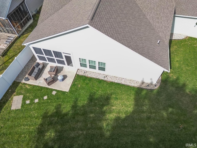 view from above of property