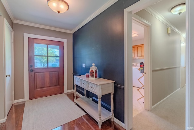 119 Highland Dr, Wabash, IN 46992 - entryway with crown molding and baseboards