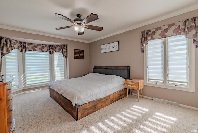 119 Highland Dr, Wabash, IN 46992 - bedroom with ornamental molding, carpet flooring, multiple windows, and baseboards