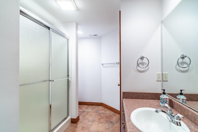 20 Lane 650c Snow Lk, Fremont, IN 46737 - full bathroom with a shower stall, vanity, and baseboards