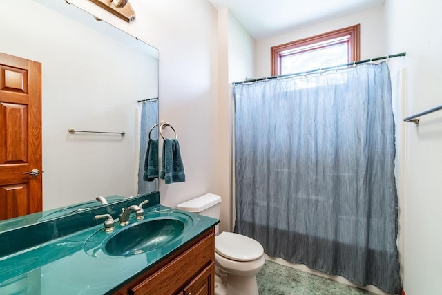 20 Lane 650c Snow Lk, Fremont, IN 46737 - bathroom featuring vanity, toilet, and a shower with curtain