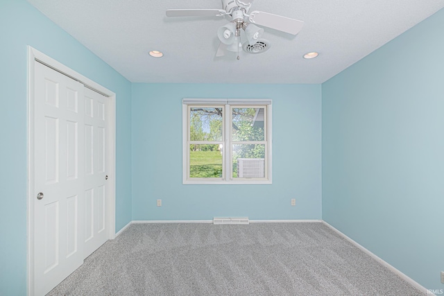 5002 Buffalo Ct, Fort Wayne, IN 46804 - unfurnished bedroom with baseboards, carpet, recessed lighting, a closet, and ceiling fan