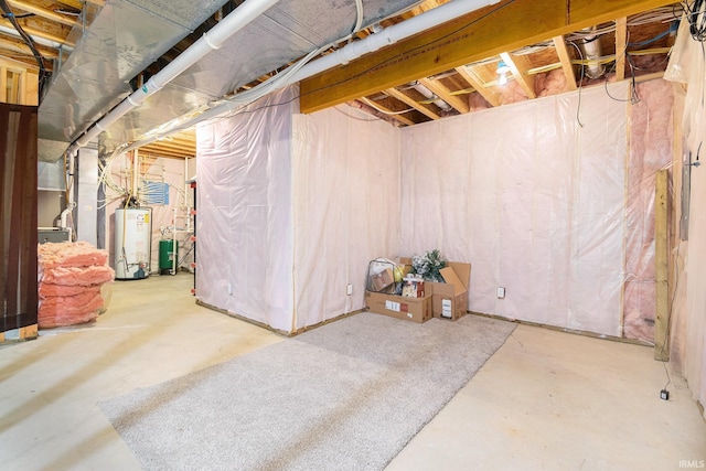 19781 Hidden Meadow Trl, Goshen, IN 46528 - unfinished below grade area with gas water heater